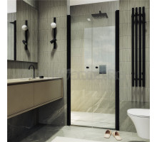 Душевая дверь в нишу Maybahglass MGD-425-6 120 см, профиль матовый черный, стекло прозрачное