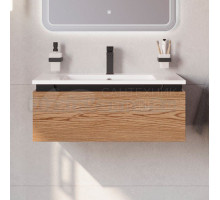 Тумба с раковиной Cezares Slider 100 подвесная, 1 ящик, дуб тангент