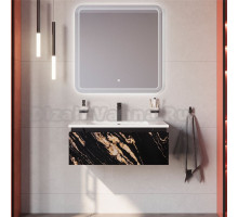 Мебель для ванной комнаты Cezares Slider 80 подвесная, 1 ящик, черный фьюжн