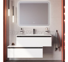 Мебель для ванной комнаты Cezares Slider 100 подвесная, 2 ящика, белая