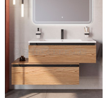 Тумба с раковиной Cezares Slider 100 подвесная, 2 ящика, дуб тангент