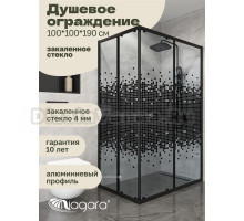 Душевой уголок Niagara Eco NG-1012-14QBLACK (120x80x190 см)