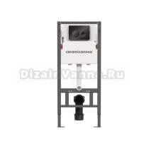 Система инсталляции для унитазов Ceramicanova Balance CN121001MB кнопка Circle матовый черный