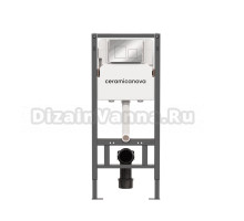 Система инсталляции для унитазов Ceramicanova Balance CN121002CH кнопка Square глянцевый хром