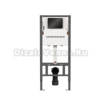 Система инсталляции для унитазов Ceramicanova Balance CN121002MB кнопка Square матовый черный