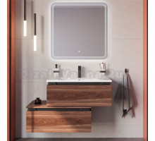 Мебель для ванной комнаты Cezares Slider 80 подвесная, 2 ящика, орех дымчатый