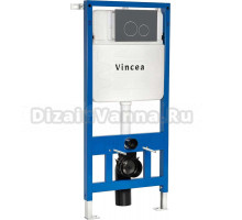 Система инсталляции для унитазов Vincea VIS-601 с кнопкой смыва VFP-005GM вороненая сталь