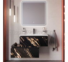 Мебель для ванной комнаты Cezares Slider 80 подвесная, 2 ящика, черный фьюжн