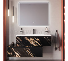 Мебель для ванной комнаты Cezares Slider 100 подвесная, 2 ящика, черный фьюжн