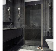 Душевая дверь в нишу Maybahglass MGD-429-5 120 см, профиль матовый хром, стекло графит матовый