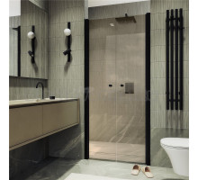 Душевая дверь в нишу Maybahglass MGD-434-6 80 см, профиль матовый черный, стекло бронза