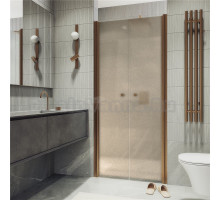 Душевая дверь в нишу Maybahglass MGD-437-2 89 см, профиль матовая бронза, стекло бронза матовая