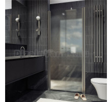 Душевая дверь в нишу Maybahglass MGD-445-5 99 см, профиль матовый хром, стекло сатин