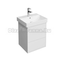 Тумба под раковину без столешницы KERAMA MARAZZI Pro 50 подвесная, 2 ящика, матовая белая