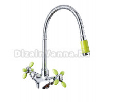 Смеситель для кухни Potato 71-11 P5871-11 хром, зеленый