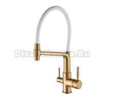 Смеситель для кухни Rose R658G золотой сатин