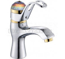 Смеситель для раковины Potato P10206 хром с золотыми вставками