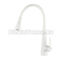 Смеситель для кухни Rose R213C с гибким изливом, белый