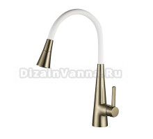 Смеситель для кухни Rose R213G с гибким изливом, золотой сатин