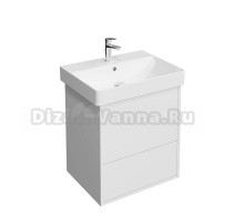 Тумба под раковину без столешницы KERAMA MARAZZI Pro 55 подвесная, 2 ящика, матовая белая