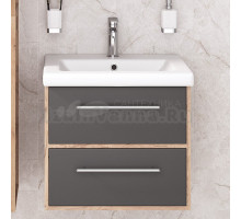 Тумба под раковину без столешницы Aqua de Marco Melbourne V.2.0 60 подвесная, дуб, серая