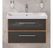 Тумба под раковину без столешницы Aqua de Marco Melbourne V.2.0 80 подвесная, дуб, серый