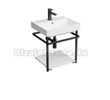 Консоль с раковиной KERAMA MARAZZI Pro 55 подвесная, черная матовая