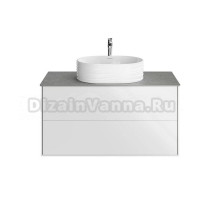 Тумба под раковину со столешницей KERAMA MARAZZI Plaza Modern 100 с двумя ящиками, белая