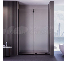 Душевая дверь в нишу Veconi Premium Trento PTDW-50B-150-01-C4 150 см, профиль матовый черный, стекло прозрачное