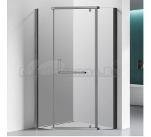 Душевой уголок Veconi Rovigo RV-36GR 80х80 см, профиль брашированный графит, стекло прозрачное