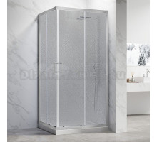 Душевой уголок Veconi Rovigo RV-27CH 110х80 см, профиль хром, стекло текстурное pear