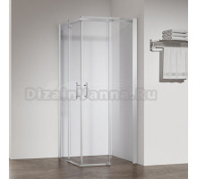 Душевой уголок Veconi Rovigo RV-50CH 100х80 см, профиль хром, стекло прозрачное