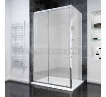 Душевой уголок Veconi Rovigo RV-055 100х70 см, профиль хром, стекло текстурное pear