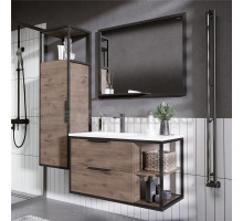 Мебель для ванной комнаты Grossman Лофт 90 веллингтон, черный, раковина Madera Modul 90 L