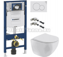 Комплект Унитаз подвесной BelBagno Libero BB11051CH-TOR/SC + Инсталляция Geberit Duofix UP 320 111.300.00.5 + Крепления 111.815.00.1 к стене + Кнопка Sigma 01 115.770.11.5 белая