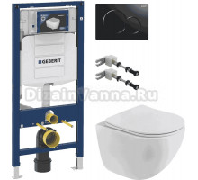 Комплект Унитаз подвесной BelBagno Libero BB11051CH-TOR/SC + Инсталляция Geberit Duofix UP 320 111.300.00.5 + Крепления 111.815.00.1 к стене + Кнопка Sigma 01 115.770.DW.5 черная
