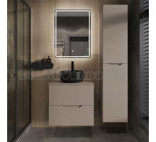 Мебель для ванной комнаты Orange Line 60 подвесная, 2 ящика, матовый латте с раковиной B07-345B