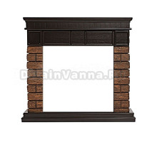 Портал Firelight Bricks Wood Classic камень темный, шпон венге