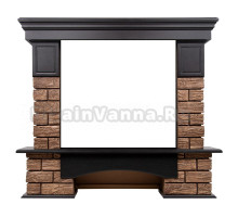 Портал Firelight Forte Wood Classic BW камень темный, шпон венге