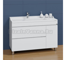 Тумба с раковиной СаНта Марс 120 напольная, светлая