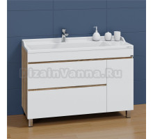 Тумба с раковиной СаНта Марс 120 напольная, янтарная