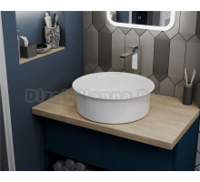 Раковина чаша накладная круглая BAU Dream stripes D43.5, белая