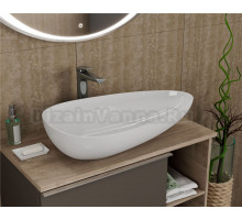 Раковина санфаянс накладная треугольная BAU Triangle 65х39, белая