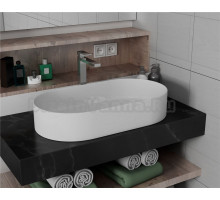 Раковина санфаянс накладная овальная BAU Nimb 70х37, белая