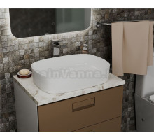 Раковина накладная прямоугольная BAU Stil 49.5х37, белая