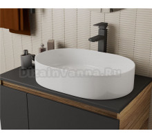 Раковина санфаянс накладная овальная BAU Nimb 60х40, белая