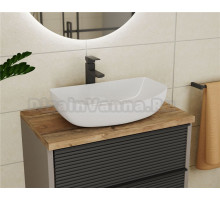 Раковина накладная прямоугольная BAU Omega 57х41, белая