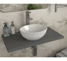 Раковина накладная овальная BAU Nimb 34,5х26,5, белая