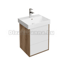 Тумба с раковиной KERAMA MARAZZI Pro 50 подвесная,с двумя ящиками, вяз