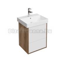 Тумба с раковиной KERAMA MARAZZI Pro 55 подвесная,с двумя ящиками, вяз